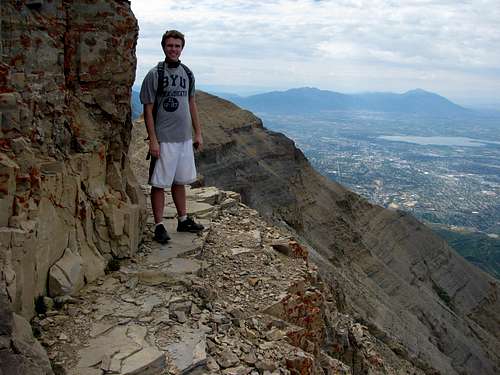 Chris below Timp summit