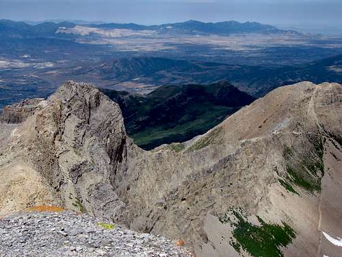 Looking down at Timp ridge trail