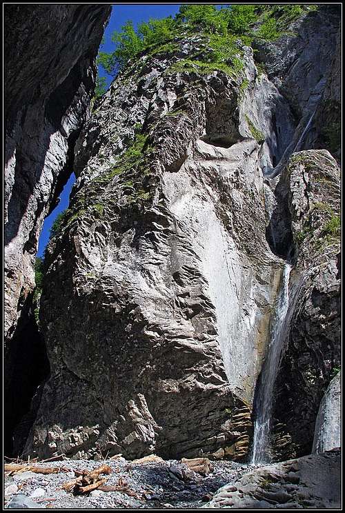 The side waterfall in Mauthner Klamm