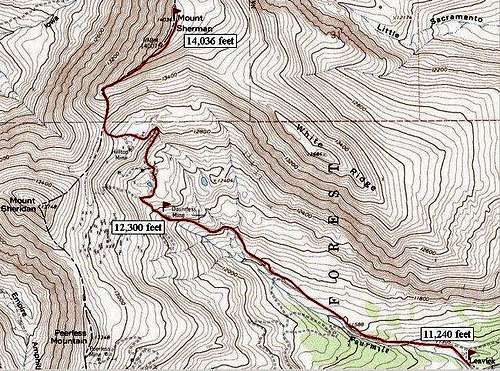 Mt. Sherman Map