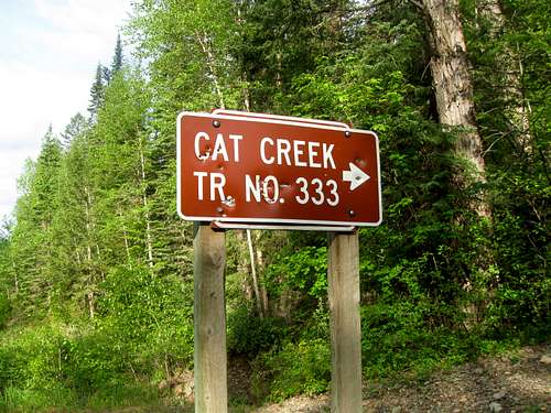 Cat Creek Trailhead Sign