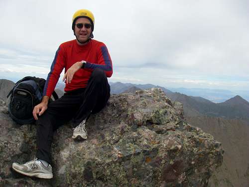 Skorpeo at the Summit of Crestone Peak