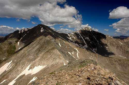 Grays and Torreys Peaks from Mount Edwards