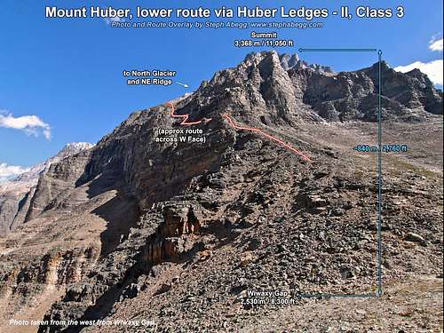 Mount Huber Photo Overlay (lower route)