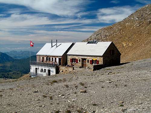 The Wildstrubel hut on 2793 meters