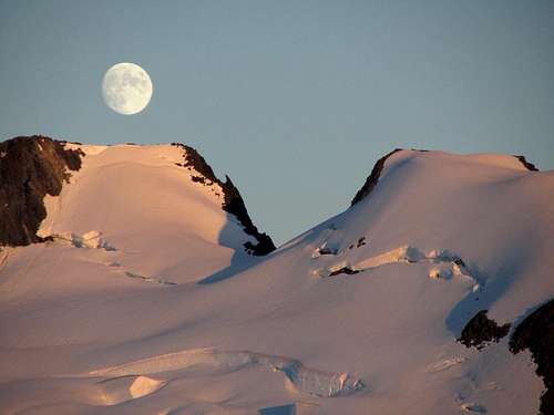 Moonrise on the Homathko Icefield