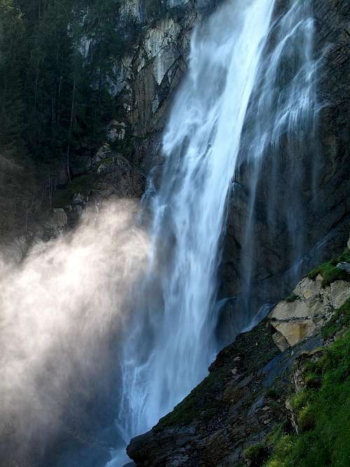 The Iffigen waterfall - closer up