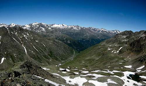 Otztaler Alps over Valley Otz