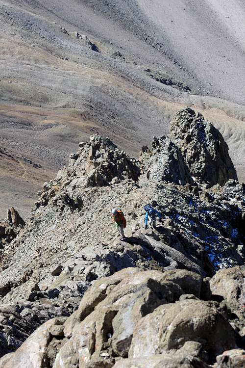 Climbers on SW ridge of Sneffels