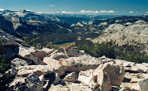 Southwest from Reymann Peak towards Little Yosemite Valley