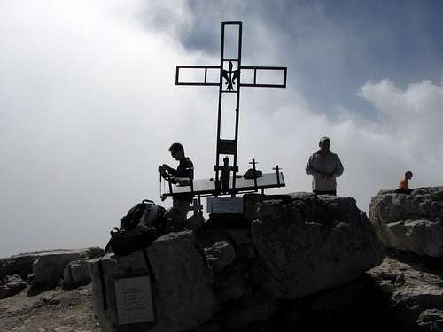The summit cross of Piz Boe