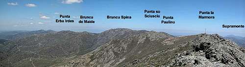 The highest summits of Gennargentu