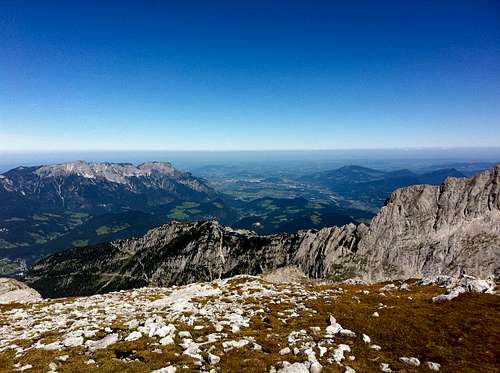 View to Untersberg and Salzburg from the Hohes Brett