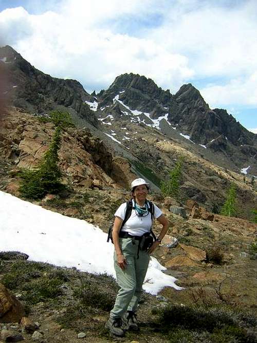 The descent of Ingalls Peak