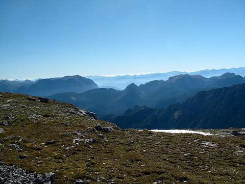 View to the Austrian Alps from the Hohes Brett