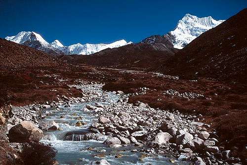 The upper Imja Valley with...