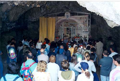 The grotta under the Sanctuary of Avvocata