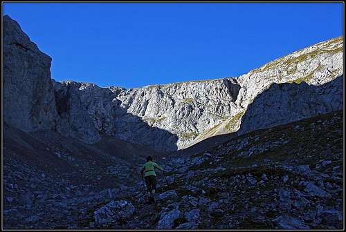 The ascent on Monte Bivera