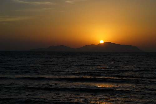 Sunrise above Tiran Island