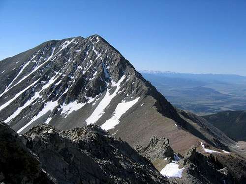 Mount Lindsey from the summit...