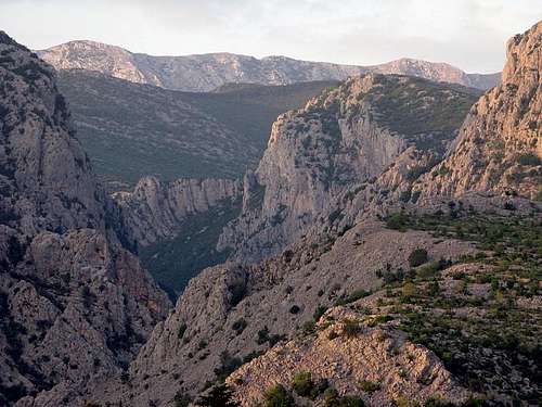 View through Velika Paklenica canyon