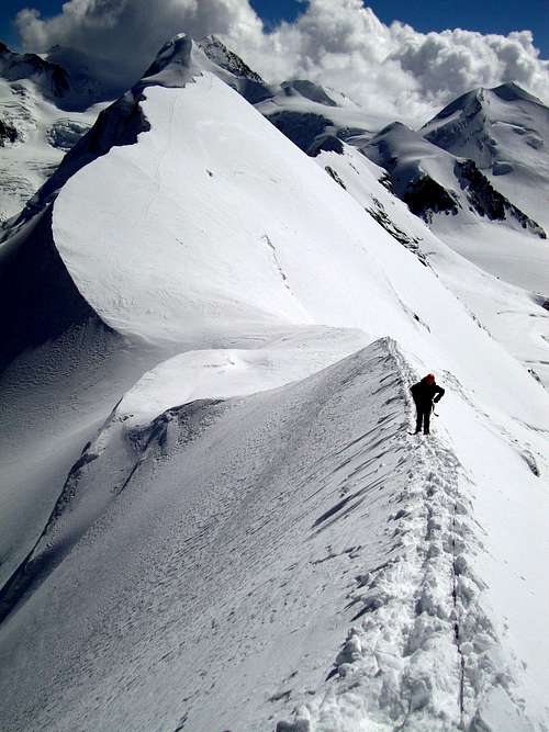 On East ridge of Breithorn