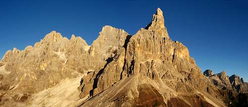 Pale di San Martino seen from Punta Rolle.