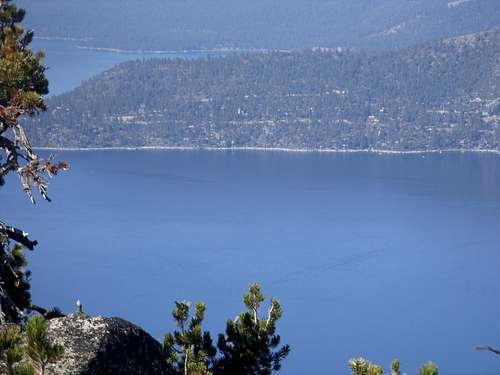 Looking down to Lake Tahoe