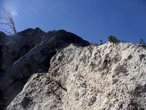 The final rocks to the summit