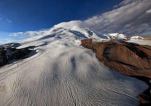 East Elbrus, seen from helicopter