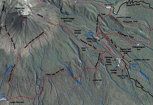 Mt Egmont/Taranaki Dawson Falls Area Tracks