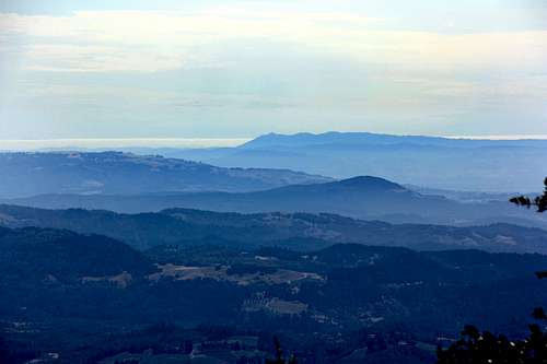 South to Mt. Tamalpais from Mt. St. Helena
