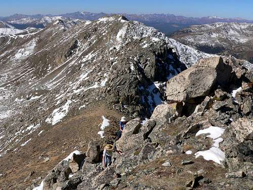 Ascending W Ridge of Geissler Mtn E Summit