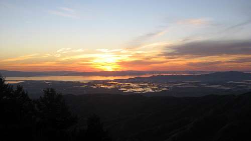 View of GSL Sunset From Summit