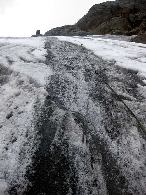 Steep ice towards Monte Pasquale