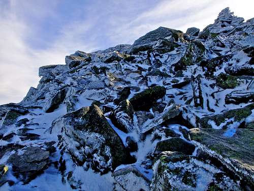 Icy Baxter Peak Summit