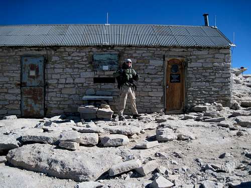 Myself in front of the Whitney Hut