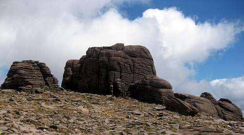Beinn Mheadhoin summit rocks