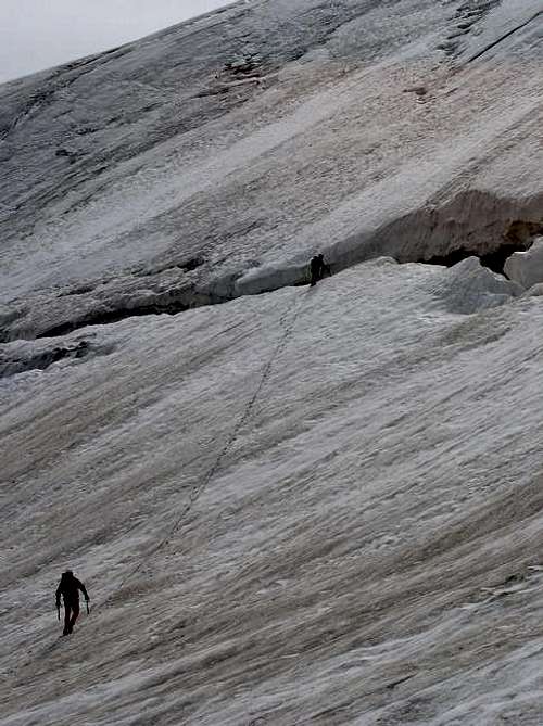 On the Marmolada glacier,...