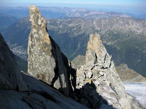 View to the north from the slopes of Petite Aiguille Verte