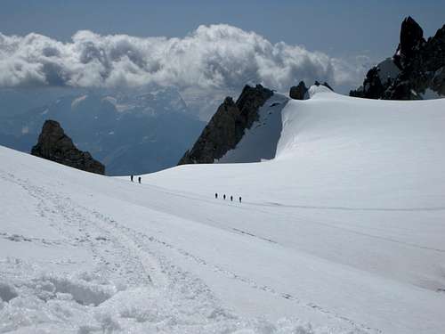 The slopes of Mont Blanc
