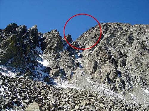 View of the crux of Mount...