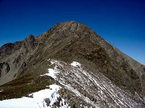 Looking up at Mount Mahler's...