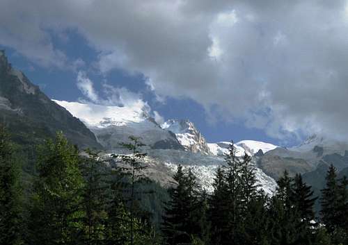 Glacier des Bossons from Chamonix