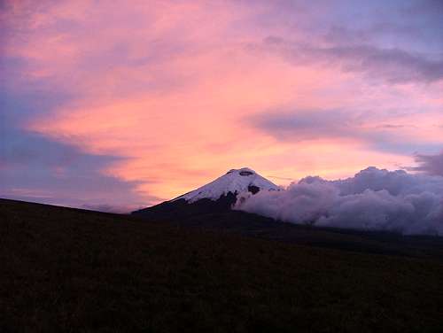 Sunset from Sincholagua. Ecuador.