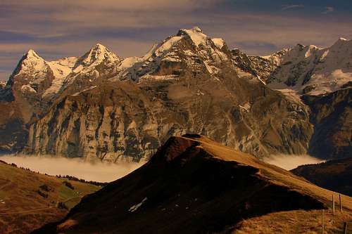 Jungfrau, Mönch and Eiger from Wasenegg