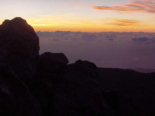 Just before sunrise on Pico del Teide