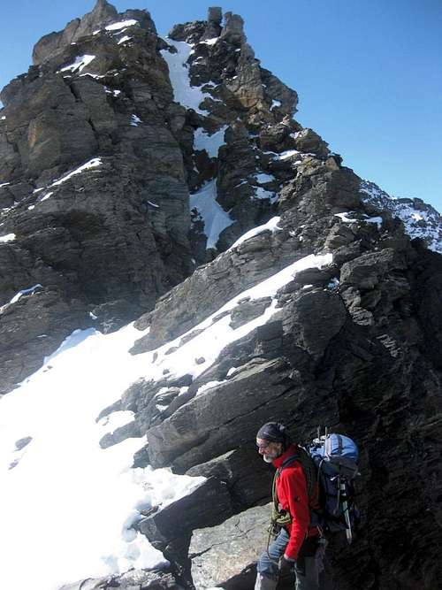 On the North ridge of the Madritschspitze / Cima Madriccio