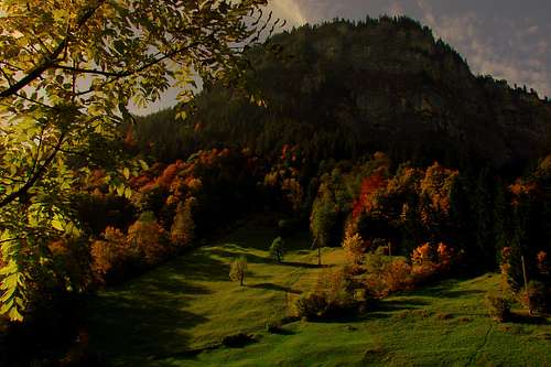 Autumn colours in the rocks of Schwendi