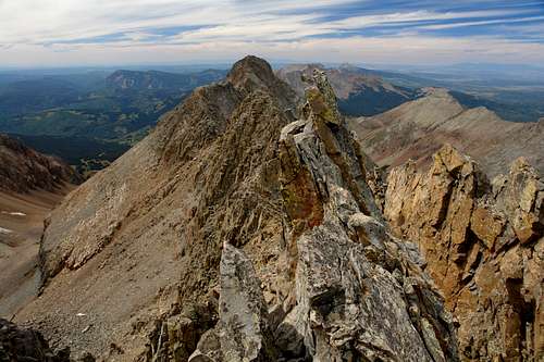 Summit ridge of Mount Wilson: view west